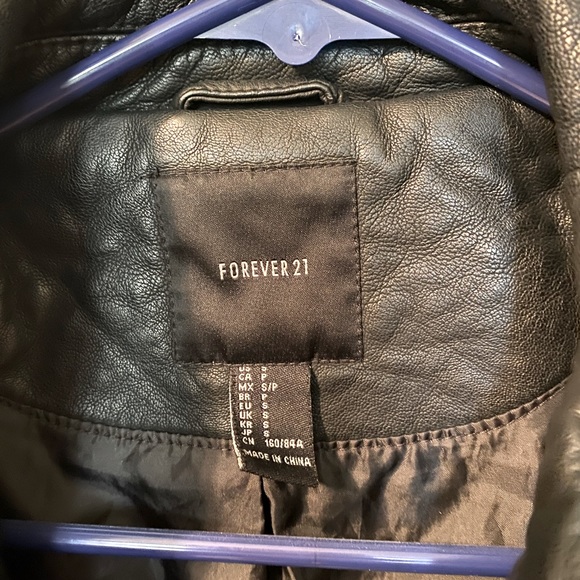 Faux Leather Moto Jacket Forever 21 - Picture 4 of 5
